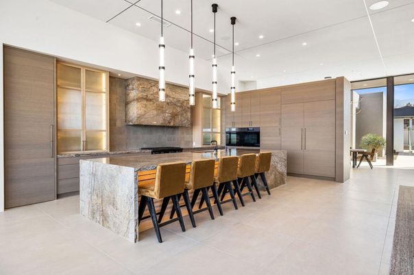 Interior, Kitchen, Pendant Lights, Recessed Lighting, Stainless Steel Appliances