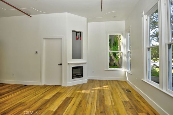 Empty room, Fireplace, Interior, Wood Texture Flooring