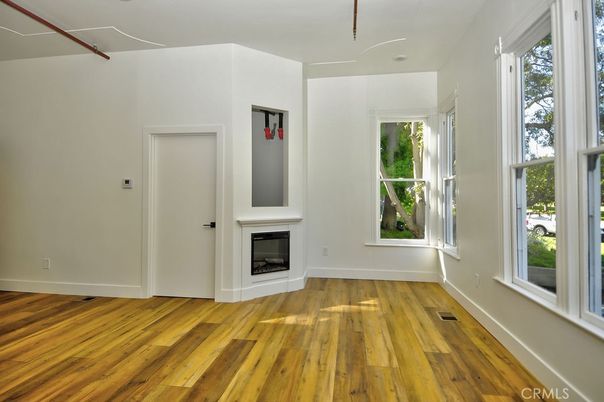 Empty room, Fireplace, Interior, Wood Texture Flooring