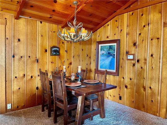 Chandelier, Dining room, Interior, Wooden Beams, Wooden Ceilings, Wooden Walls