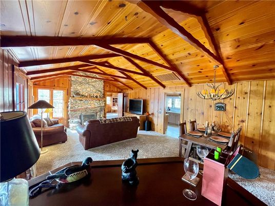 Dining room, Fireplace, Interior, Living room, Stone Walls, Wooden Beams, Wooden Ceilings, Wooden Walls