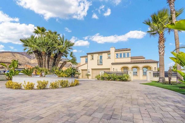 Backyard, Exterior, Facade, Mediterranean