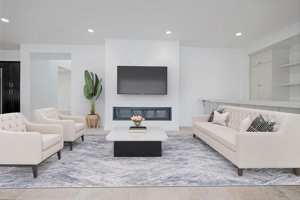 Fireplace, Interior, Living room, Recessed Lighting