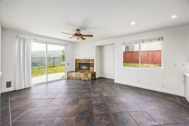 Empty room, Fireplace, Interior, Recessed Lighting