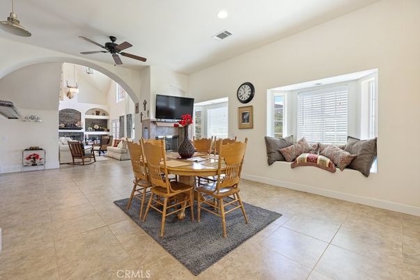 Dining room, Fireplace, Interior, Living room, Pendant Lights, Recessed Lighting