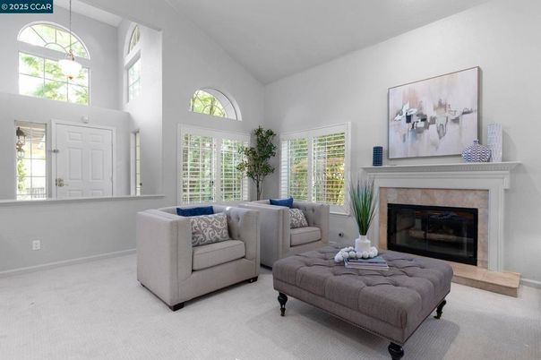 Fireplace, Interior, Living room, Pendant Lights