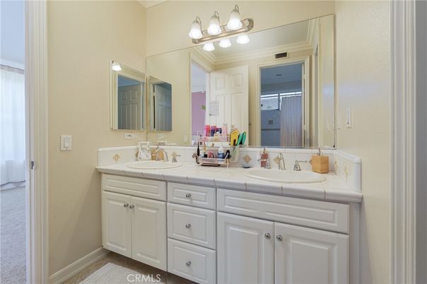 Bathroom, Dual Sink Vanities, Interior, Tile Countertops
