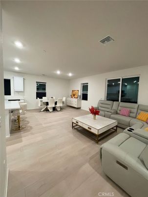 Dining room, Interior, Living room, Piano, Recessed Lighting, Wood Texture Flooring
