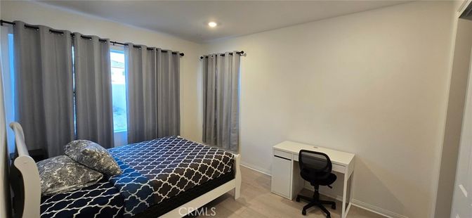 Bedroom, Home Office, Interior, Recessed Lighting, Wood Texture Flooring