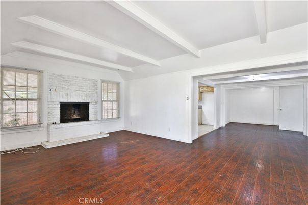 Empty room, Fireplace, Interior, Wood Texture Flooring