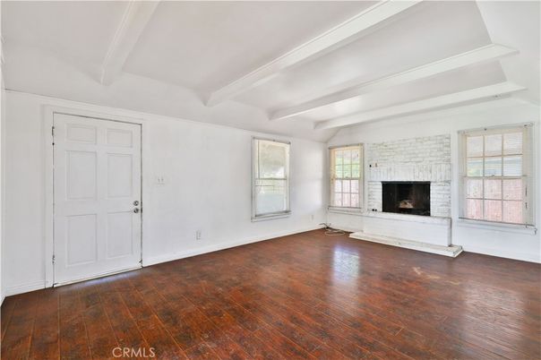Empty room, Fireplace, Interior, Wood Texture Flooring