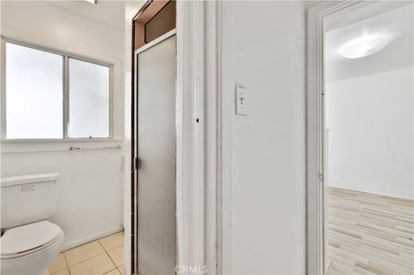 Bathroom, Glass Shower, Interior, Wood Texture Flooring