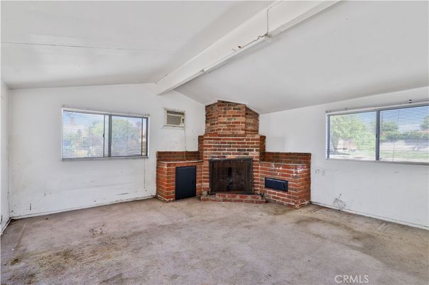 Empty room, Fireplace, Interior, Stone Walls