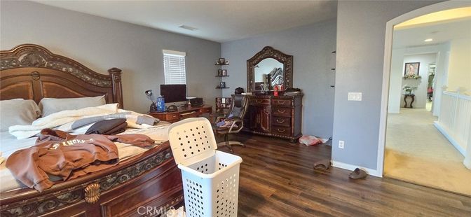 Bedroom, Home Office, Interior, Recessed Lighting, Wood Texture Flooring