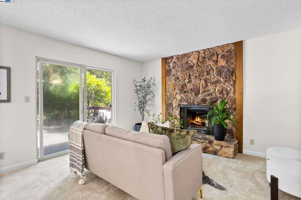 Fireplace, Interior, Living room, Stone Walls