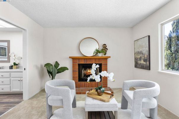 Fireplace, Interior, Wood Texture Flooring
