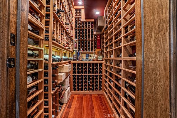 Interior, Recessed Lighting, Wine Storage, Wood Texture Flooring
