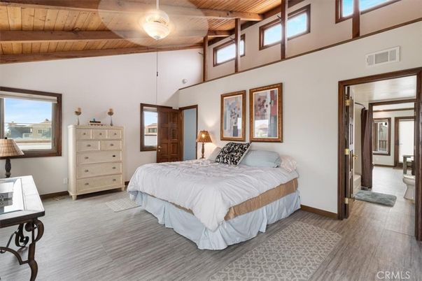 Bedroom, Interior, Wooden Beams, Wooden Ceilings, Wood Texture Flooring