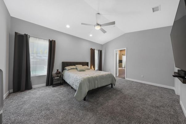 Bedroom, Interior, Recessed Lighting