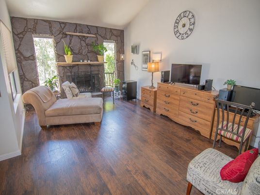 Fireplace, Interior, Stone Walls, Wood Texture Flooring