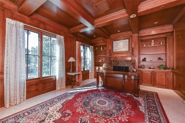Fireplace, Interior, Recessed Lighting, Wooden Beams, Wooden Ceilings, Wooden Walls
