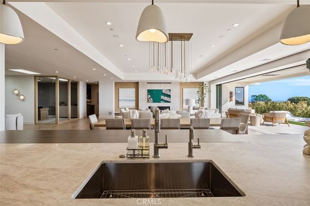 Interior, Living room, Pendant Lights, Recessed Lighting, Wood Texture Flooring