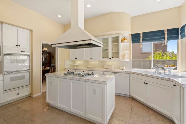 Interior, Kitchen, Recessed Lighting, Tile Countertops