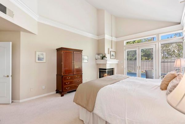 Bedroom, Fireplace, Interior