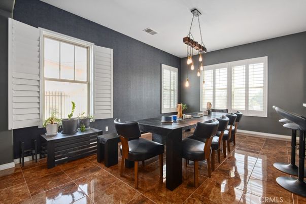 Dining room, Interior, Pendant Lights