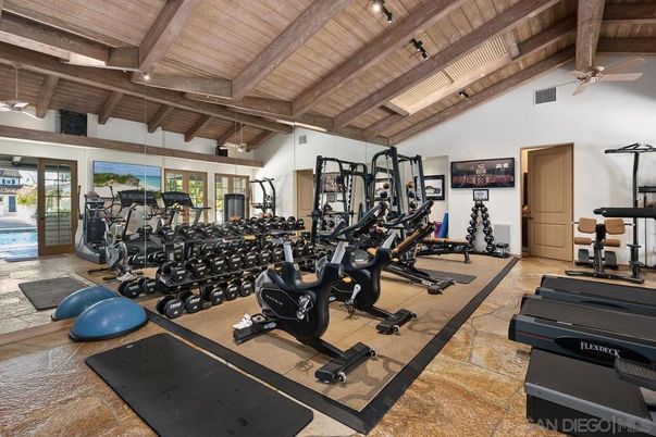 Fitness Equipment, Gym, Interior, Wooden Beams, Wooden Ceilings