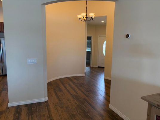 Chandelier, Interior, Recessed Lighting, Wood Texture Flooring