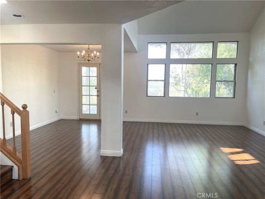 Chandelier, Empty room, Interior, Wood Texture Flooring