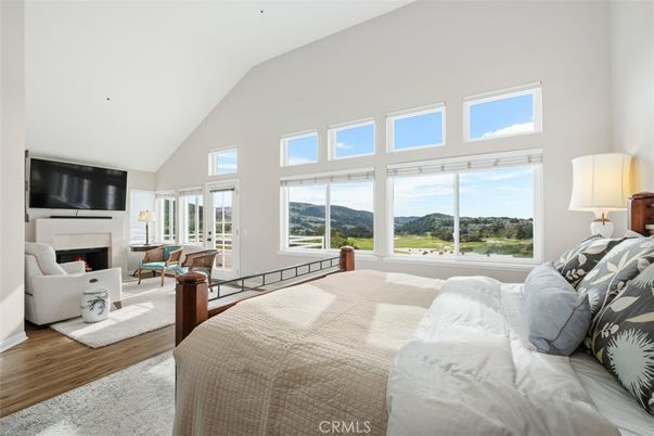 Bedroom, Fireplace, Interior, Wood Texture Flooring