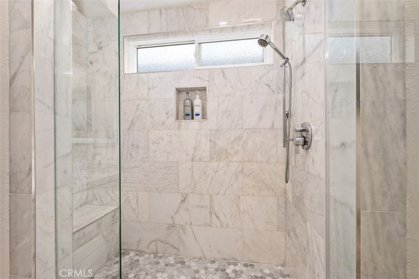 Bathroom, Glass Shower, Interior, Marble Walls