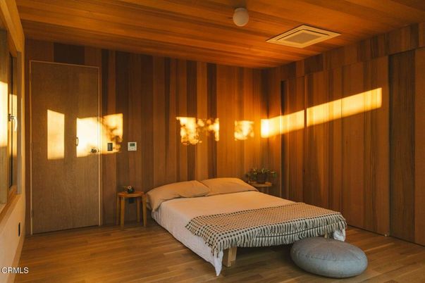 Bedroom, Interior, Wooden Ceilings, Wood Texture Flooring, Wooden Walls