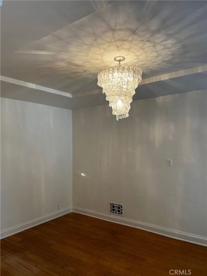 Chandelier, Empty room, Interior, Wood Texture Flooring