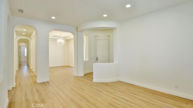 Chandelier, Interior, Recessed Lighting, Wood Texture Flooring