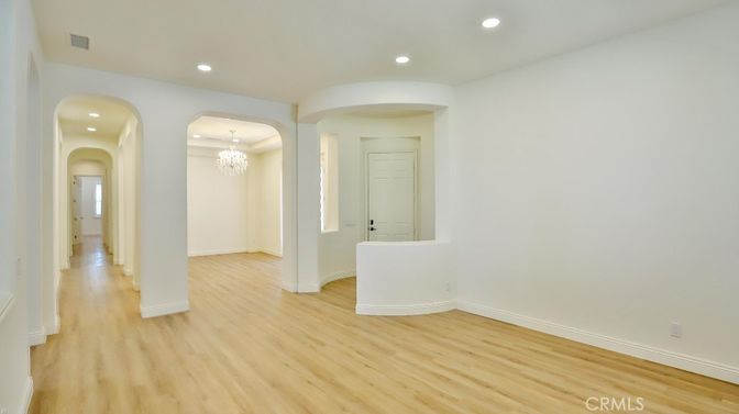 Chandelier, Interior, Recessed Lighting, Wood Texture Flooring