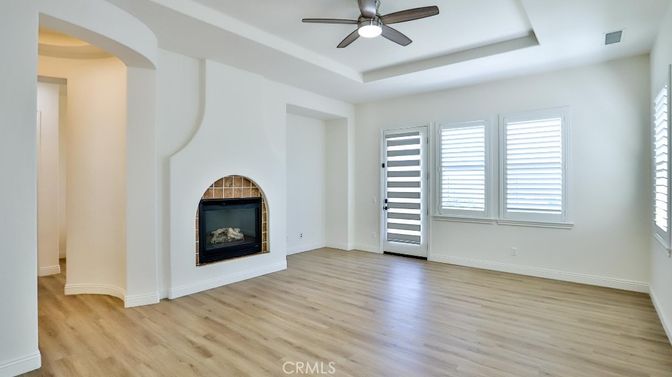 Empty room, Fireplace, Interior, Wood Texture Flooring