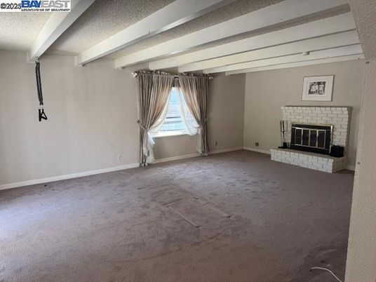 Empty room, Fireplace, Interior
