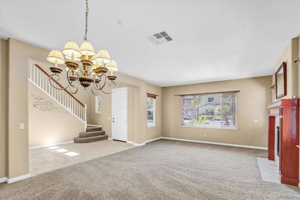 Chandelier, Empty room, Interior
