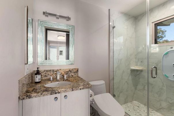 Bathroom, Glass Shower, Interior, Marble Walls