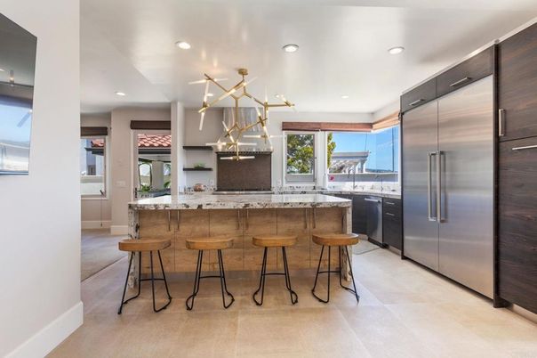 Interior, Kitchen, Pendant Lights, Recessed Lighting, Stainless Steel Appliances