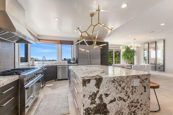 Dining room, Interior, Kitchen, Pendant Lights, Recessed Lighting, Stainless Steel Appliances