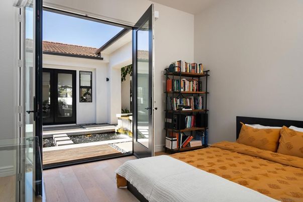 Bedroom, Interior, Wood Texture Flooring
