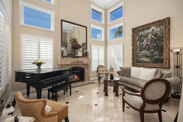 Fireplace, Interior, Living room, Piano