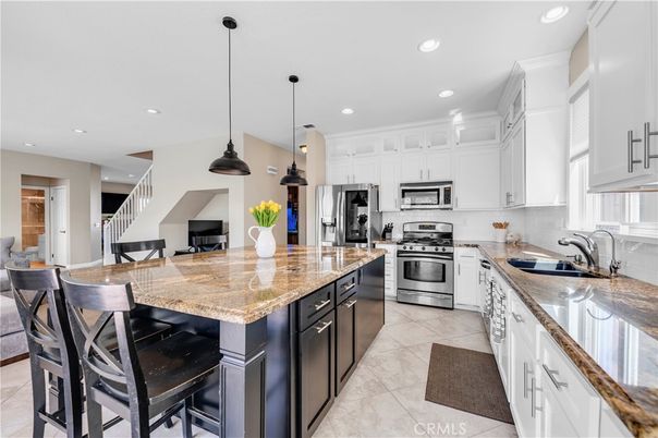 Interior, Kitchen, Pendant Lights, Recessed Lighting, Stainless Steel Appliances