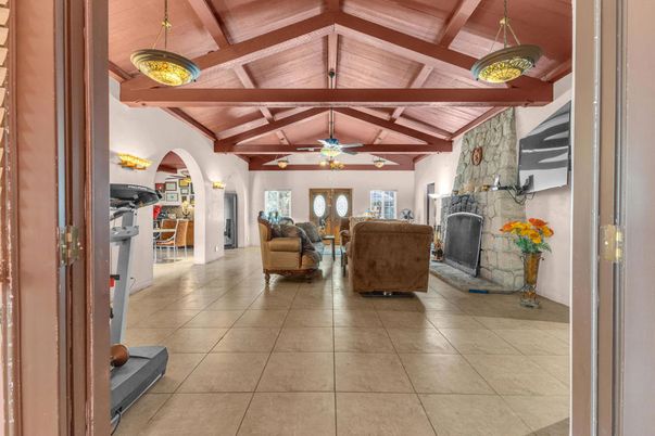 Fireplace, Interior, Living room, Pendant Lights, Wooden Beams, Wooden Ceilings