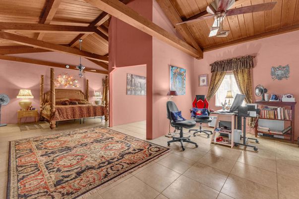 Bedroom, Home Office, Interior, Wooden Beams, Wooden Ceilings