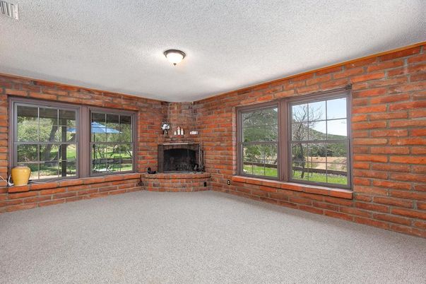 Empty room, Fireplace, Interior, Stone Walls